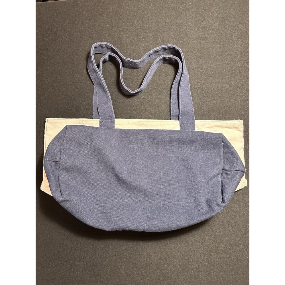 Trader Joe's Large Canvas Tote Bag Red White Blue Logo Classic Grocery Bag - Picture 5 of 9
